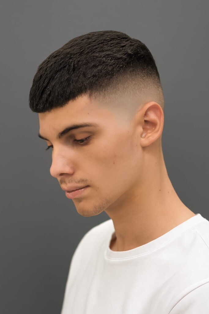 Blunt French Crop with Low Fade