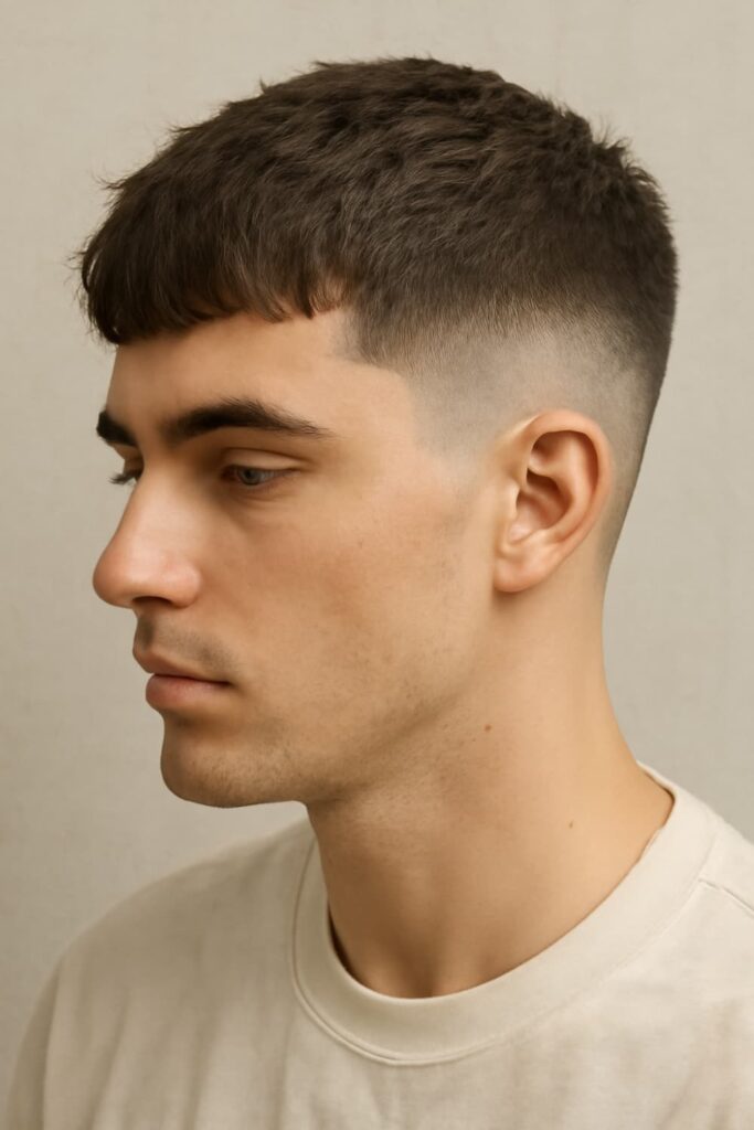 Classic Fluffy Fringe with Low Taper