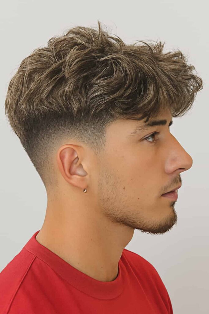 Classy Low Taper Fade with Longer Hair on Top