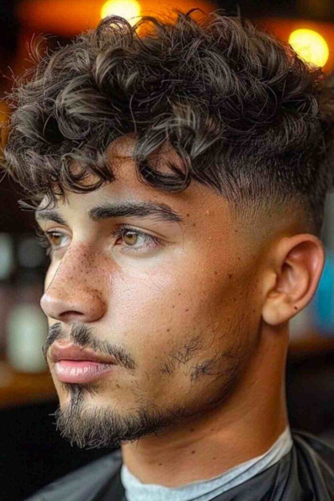 Low Taper Fade Curly Hair 36 Halo Melt Curly Structure