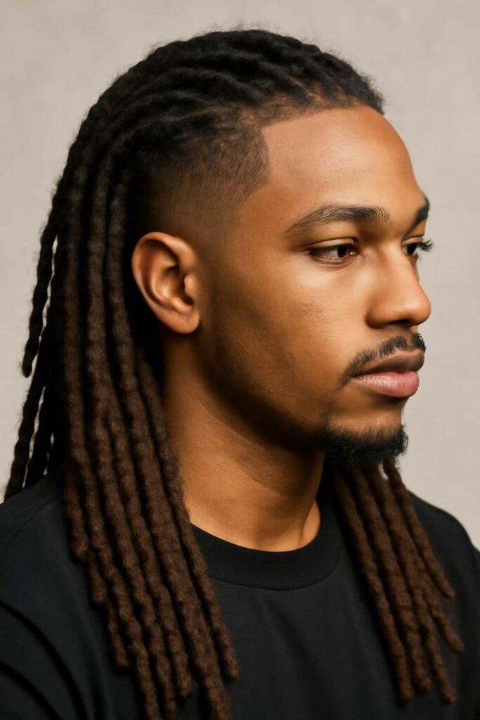 Long Hair Low Taper Fade Ideas 14 Long Dreadlocks with Low Taper