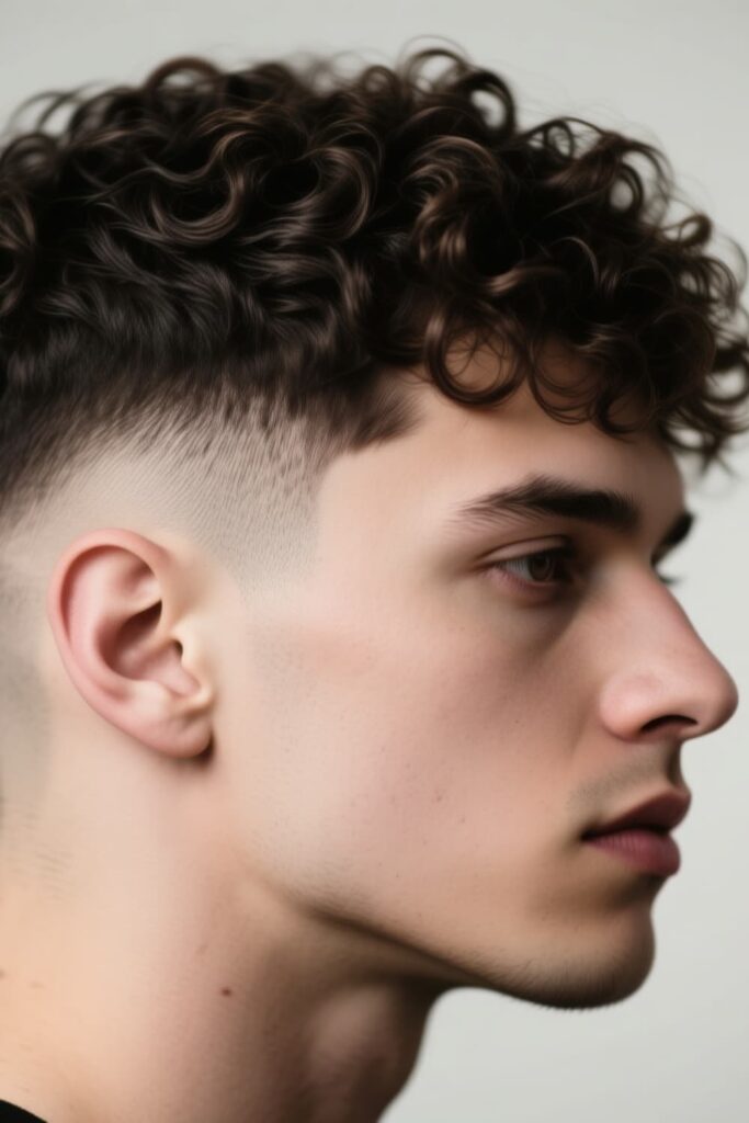 Low Drop Fade 3 Low Drop Fade with Curly Top