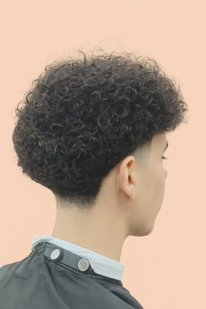 Low Taper Fade Curly Hair