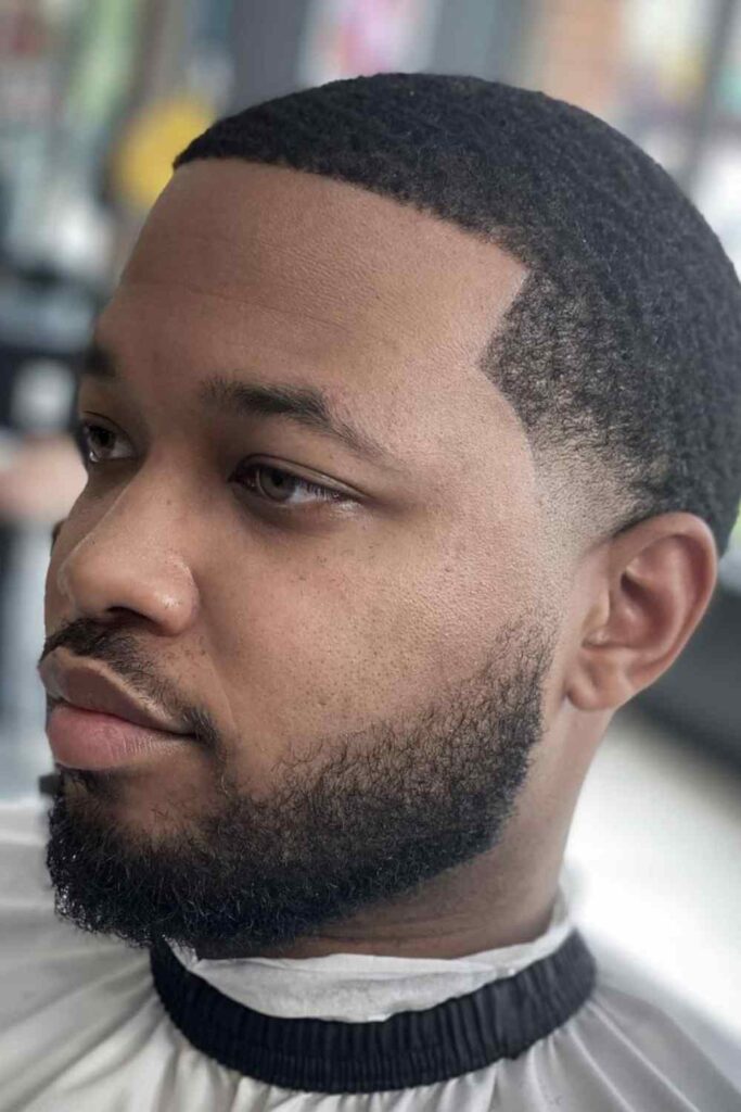 Low Taper Fade for Black Men 1 Low Taper Fade with 360 Waves