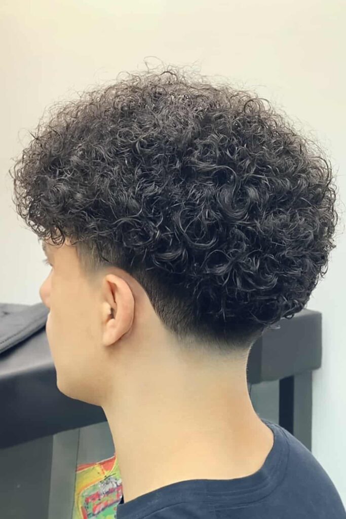 Low Taper with a Curly Top