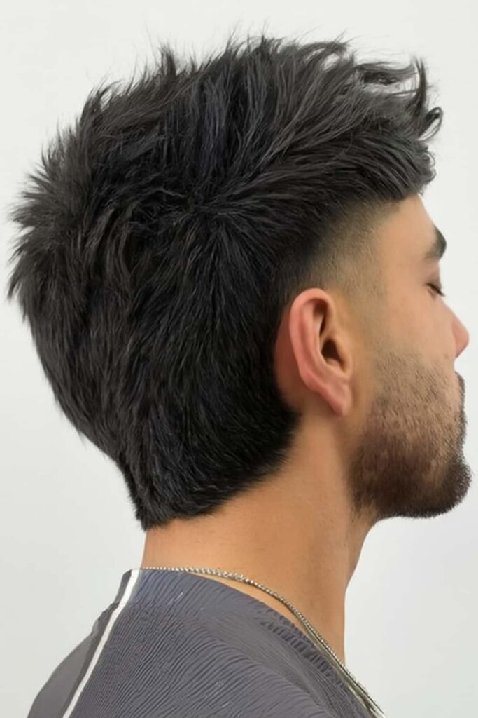 Medium, Layered and Straight Low Fade Hairstyles