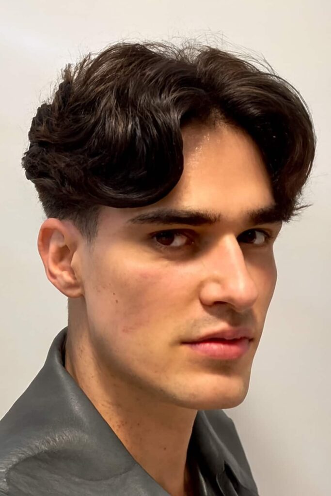 Middle-Parted Fluffy Hair