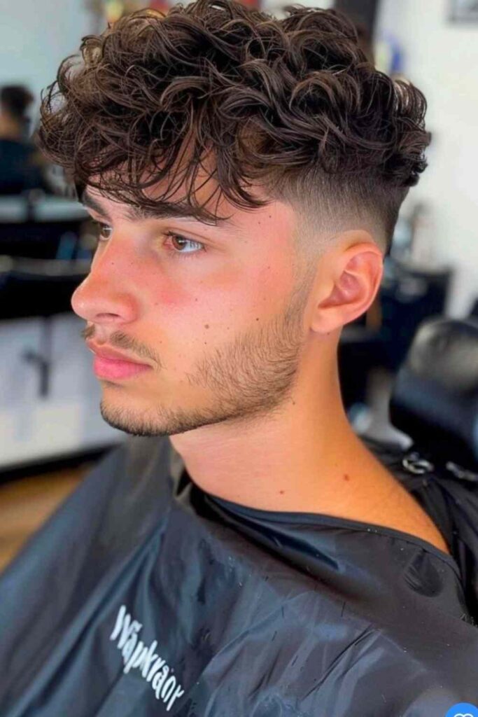 Low Taper Fade Curly Hair 20 Pulse Curl Drift Waves