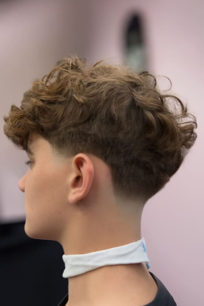 Short Blonde Waves with Taper Faded Sides