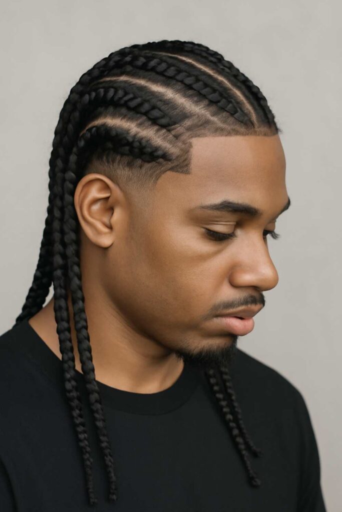 Long Hair Low Taper Fade Ideas 5 Side Part Long Top with Low Taper