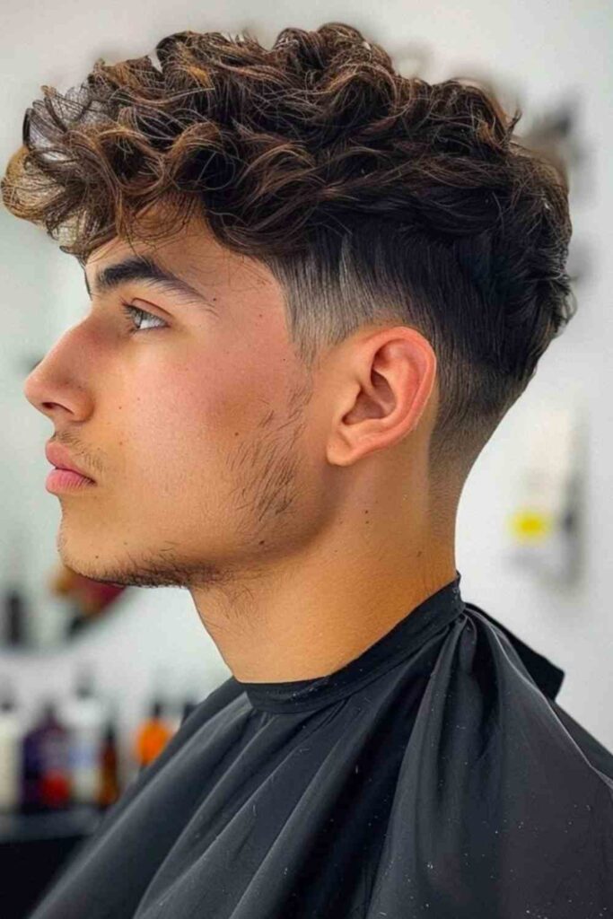 Low Taper Fade Curly Hair 27 Smoke Curl Ladder Lowcut