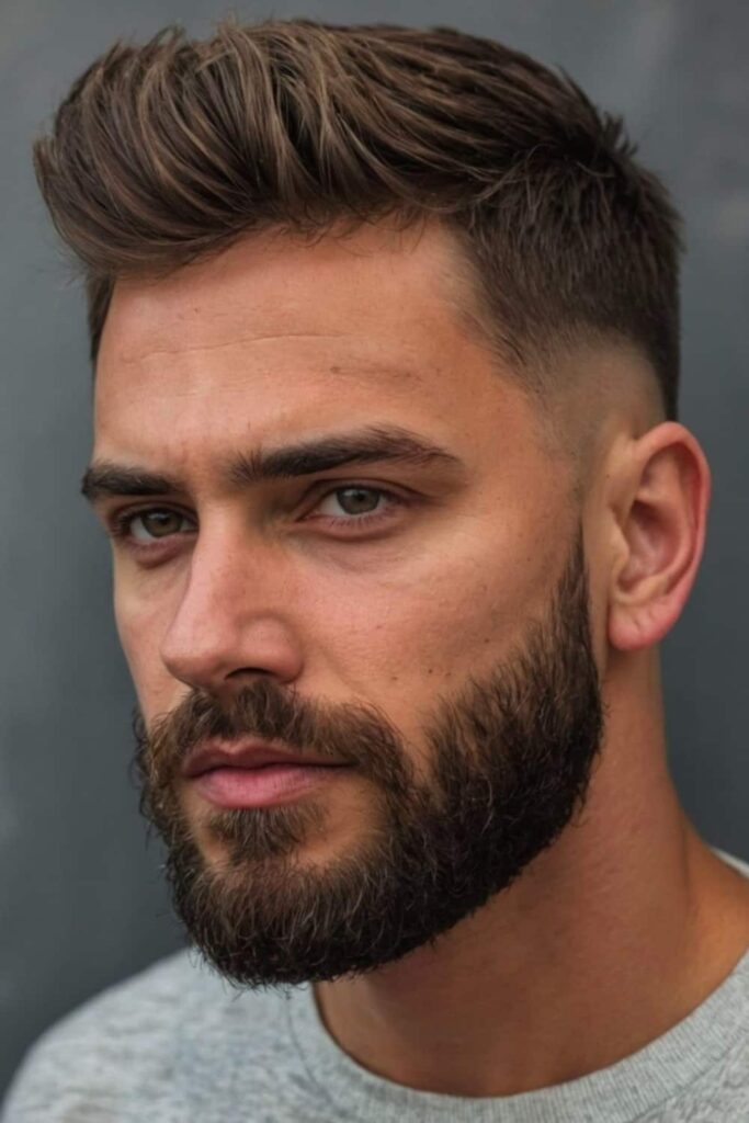 Low Taper Fade for Straight Hair 9 Stylized Elegance with Low Taper Fade