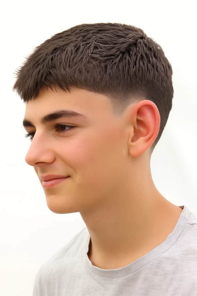 Textured Crop with a Taper Fade