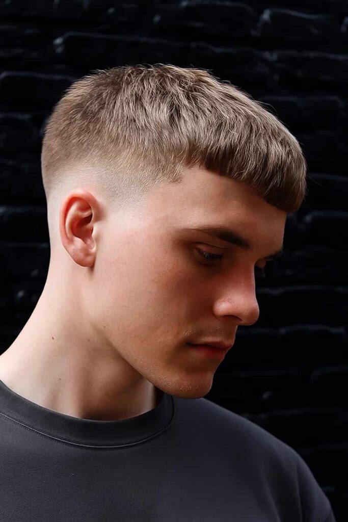 Textured French Crop with Low Taper Fade