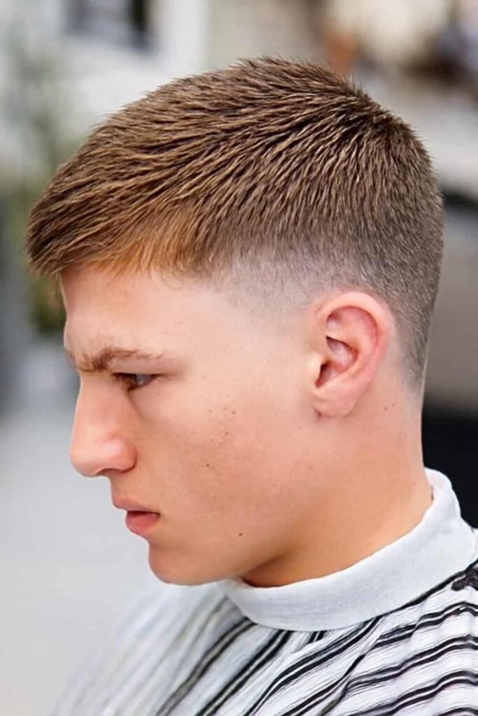Low Taper Fade for Straight Hair 25 Textured Short Hair with Low Taper Fade
