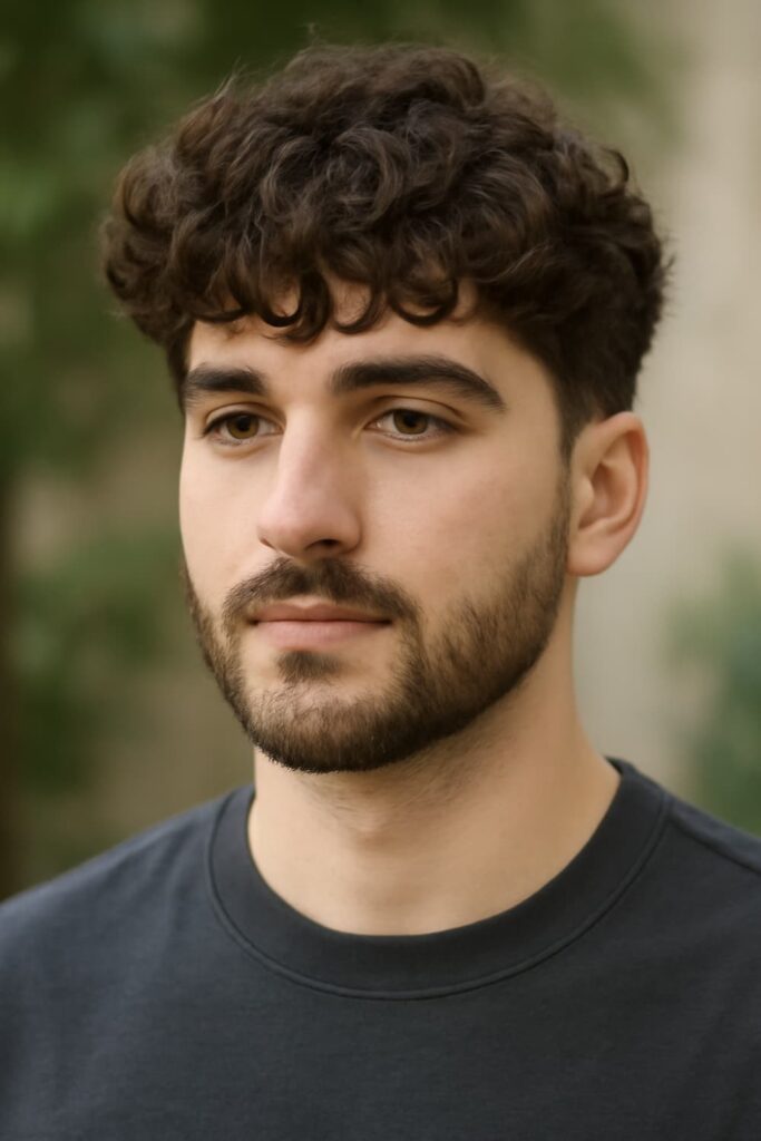 Wavy Fluffy Fringe with Neat Taper
