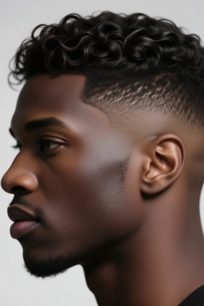 Low Drop Fade 2 Wavy Low Drop Fade for Black Men