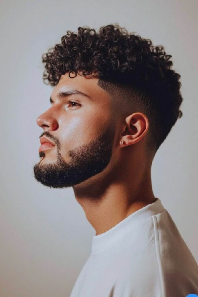 Low Taper Fade Curly Hair 34 Windpress Curly Roll Fade