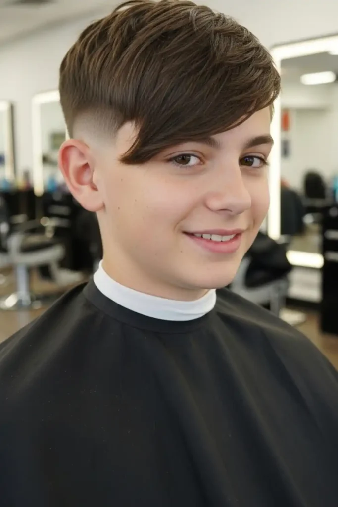 Boys’ Side Fade with Bangs