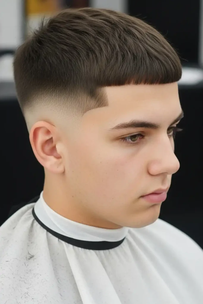 Buzz Cut Low Fade for Thick Hair