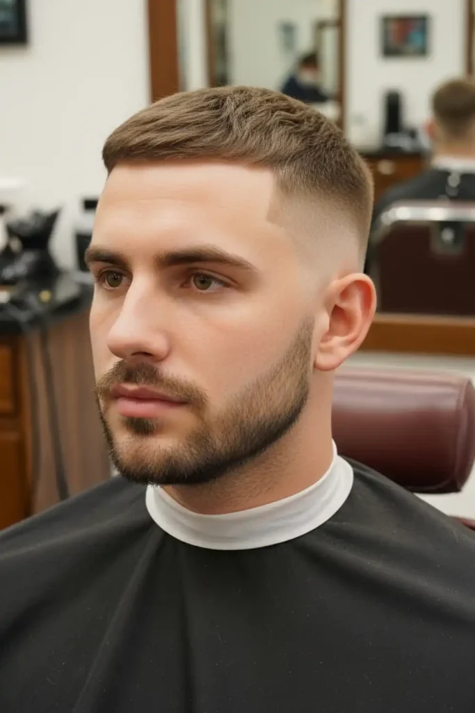 Buzz Cut Low Fade for a Clean, Fresh Look