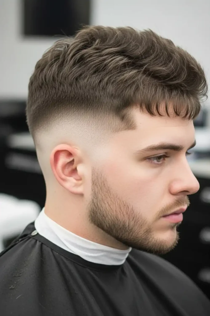 Buzz Cut Low Fade with High Contrast
