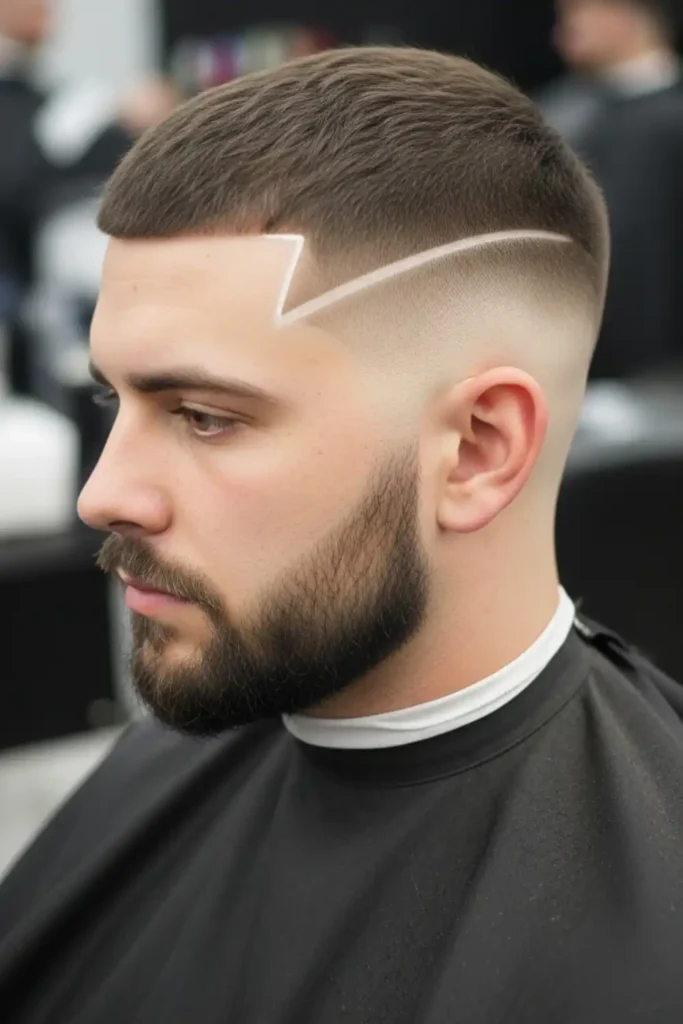Buzz Cut Low Fade with Line