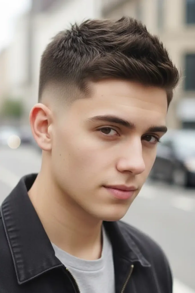 Buzz Cut Low Fade with Textured Top