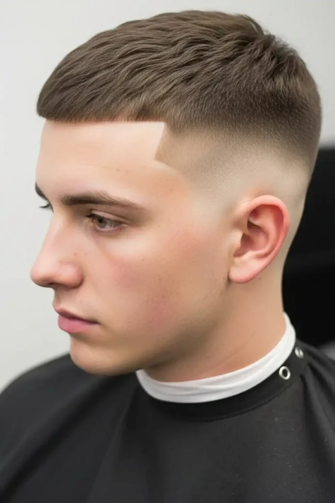 Low Fade Buzz Cut with Tapered Sides