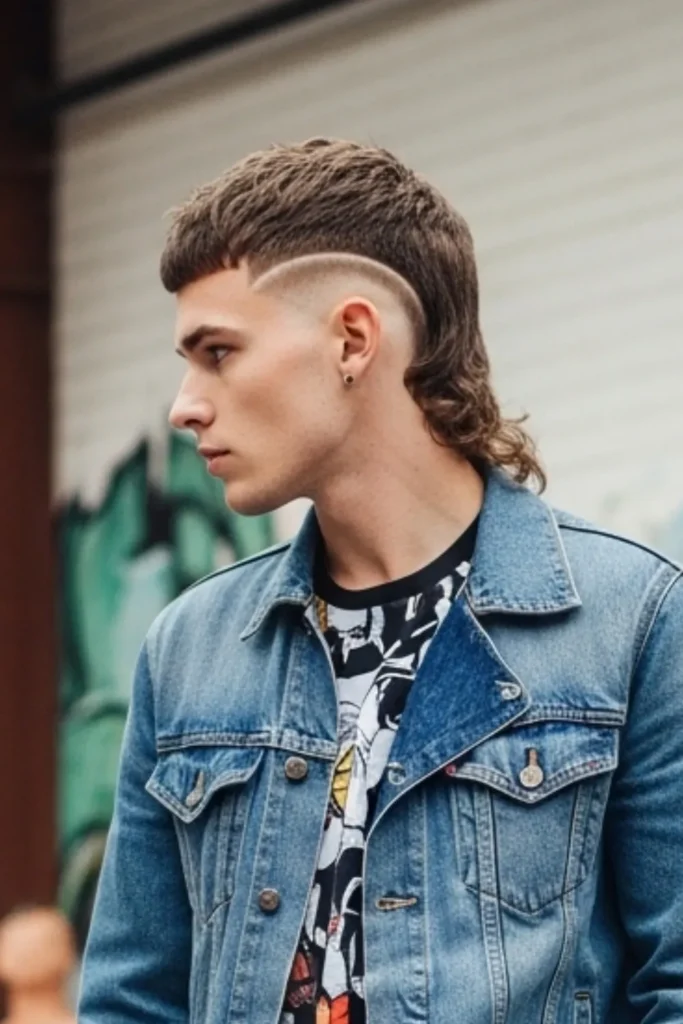 Burst Fade Low Taper Mullet