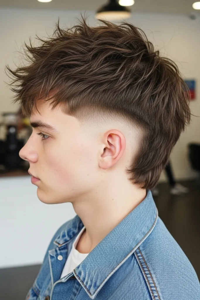 Choppy Low Taper Fade Mullet