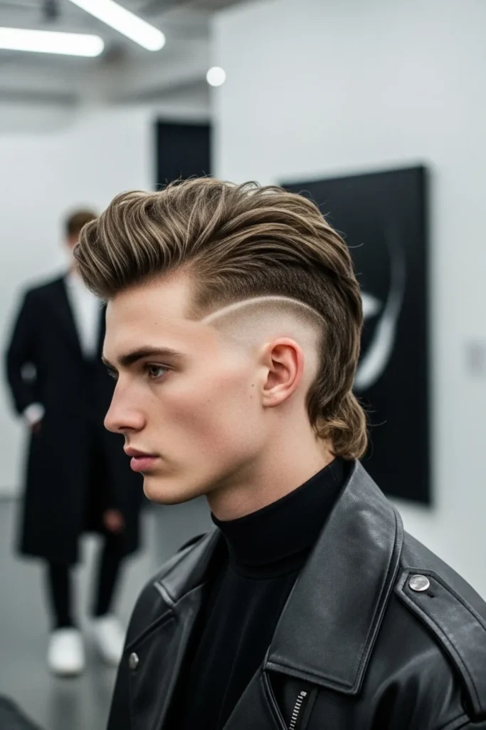 Disconnected Low Taper Fade Mullet