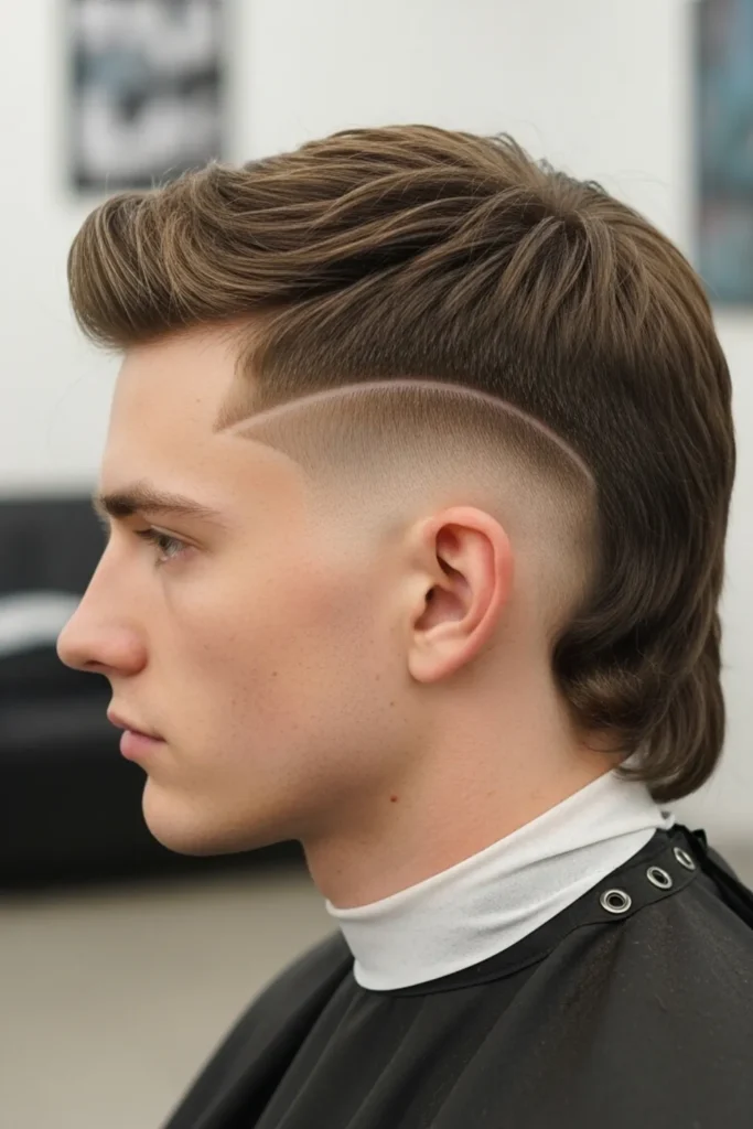 Hard Part Low Taper Fade Mullet
