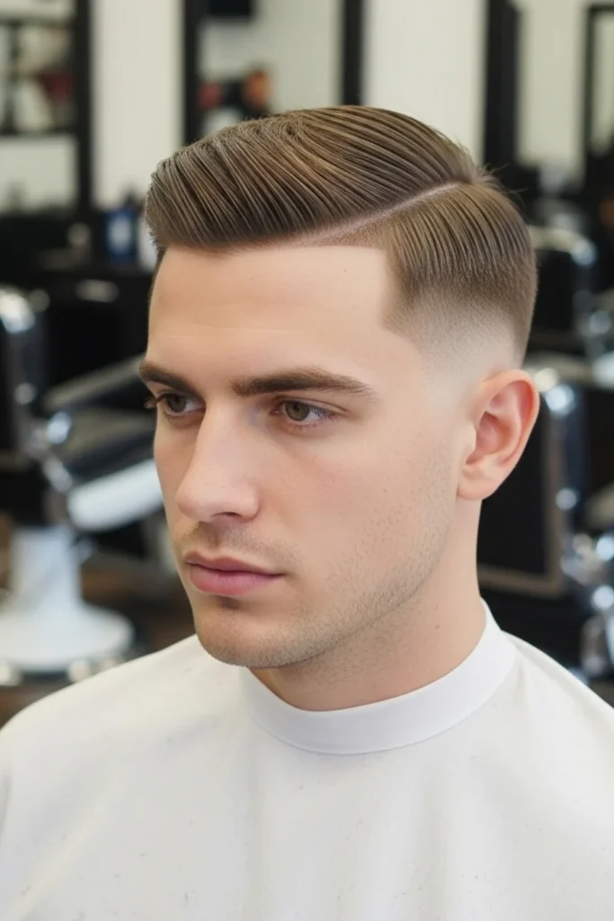 Low Taper Fade Comb Over