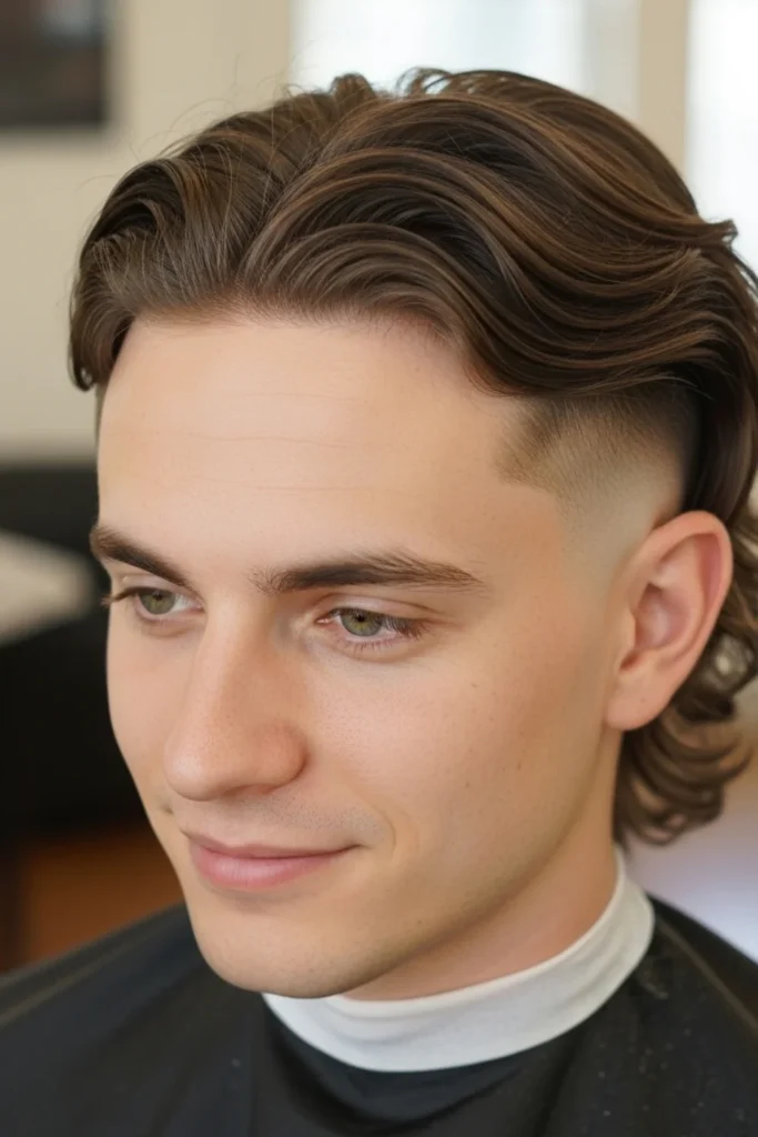 Low Taper Fade Middle Part