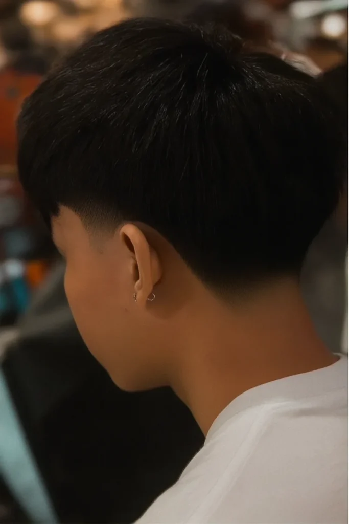 Low Taper Fade Straight Hair