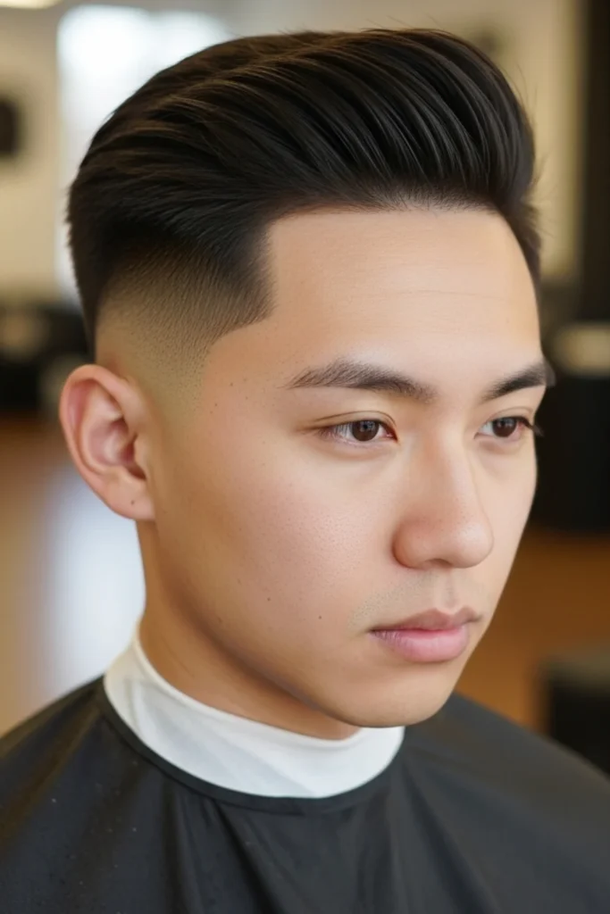 Low Taper Fade White Asian