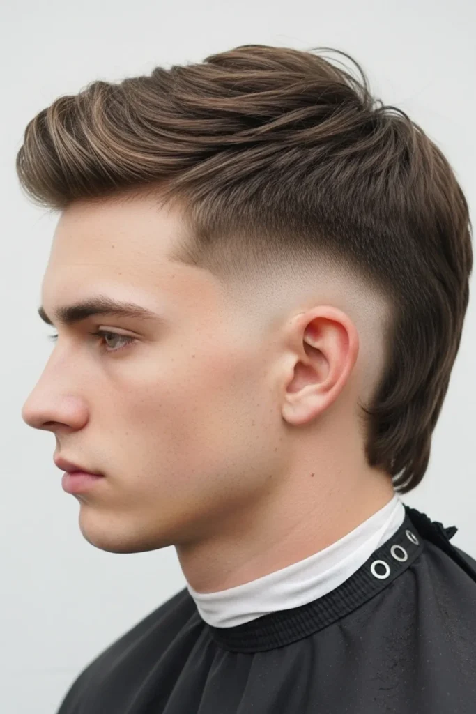 Modern Low Taper Fade Mullet