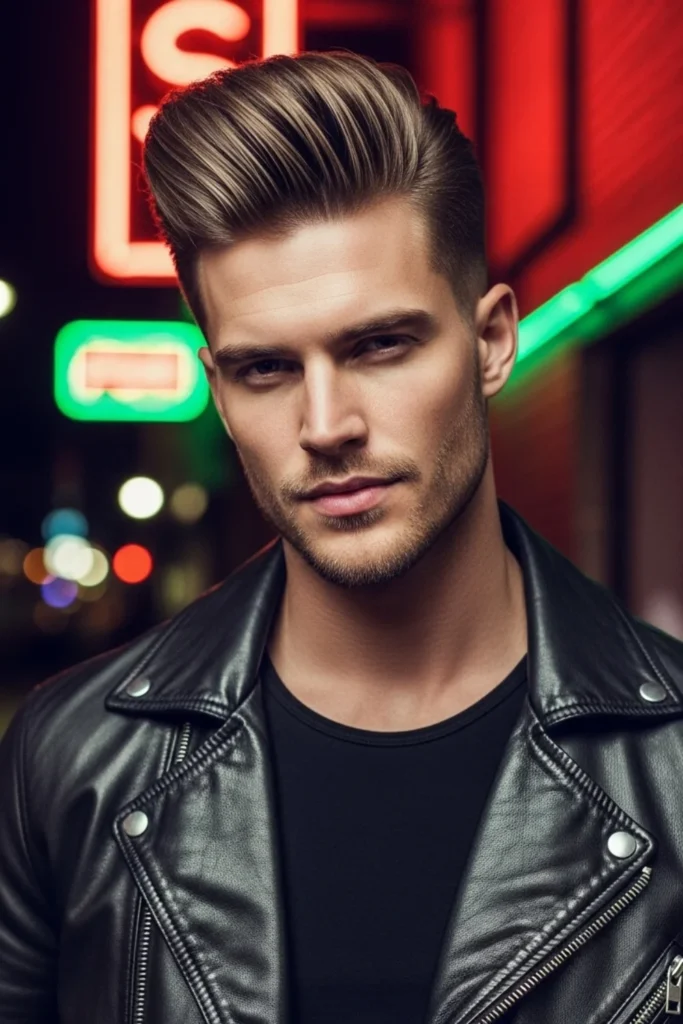 Modern Pompadour and Low Taper Fade