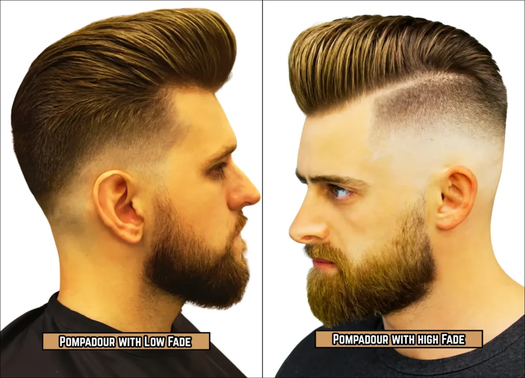 Pompadour with Low Fade vs. High Fade
