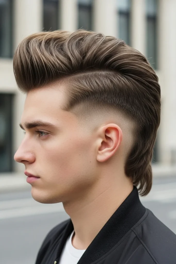 Quiff Low Taper Fade Mullet