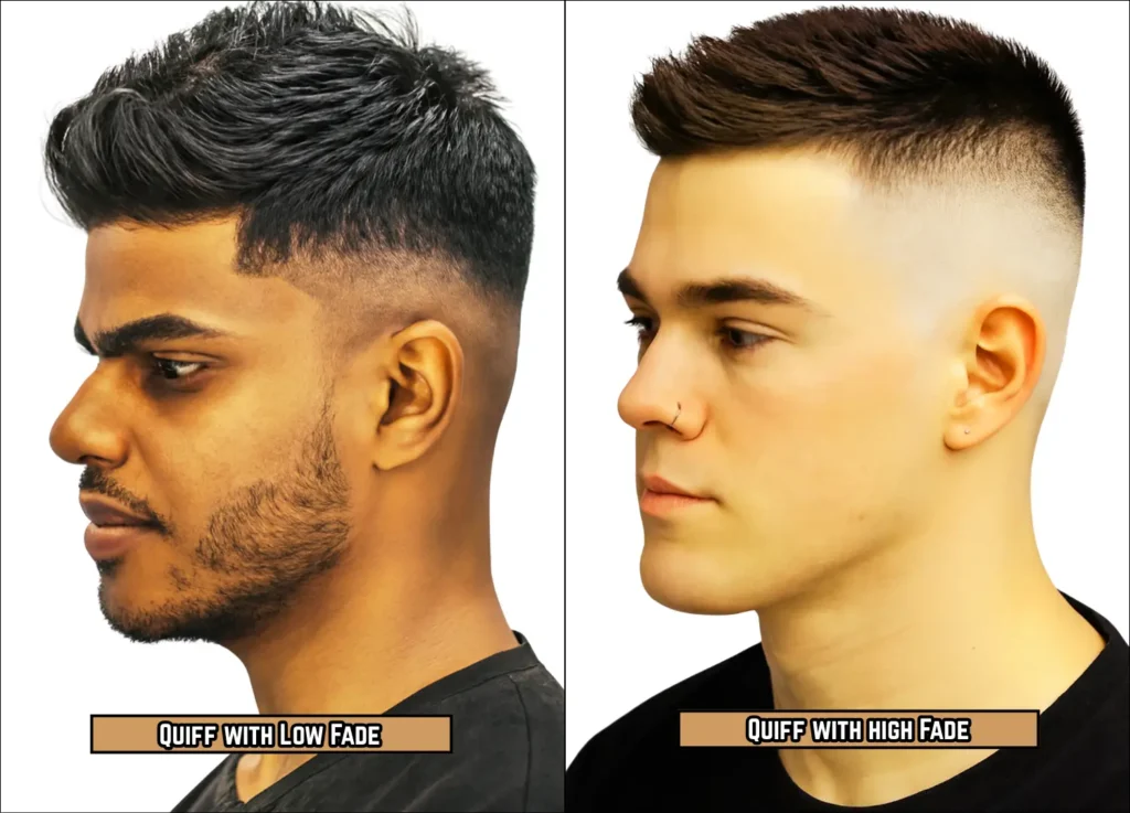 Quiff with Low Fade vs. High Fade