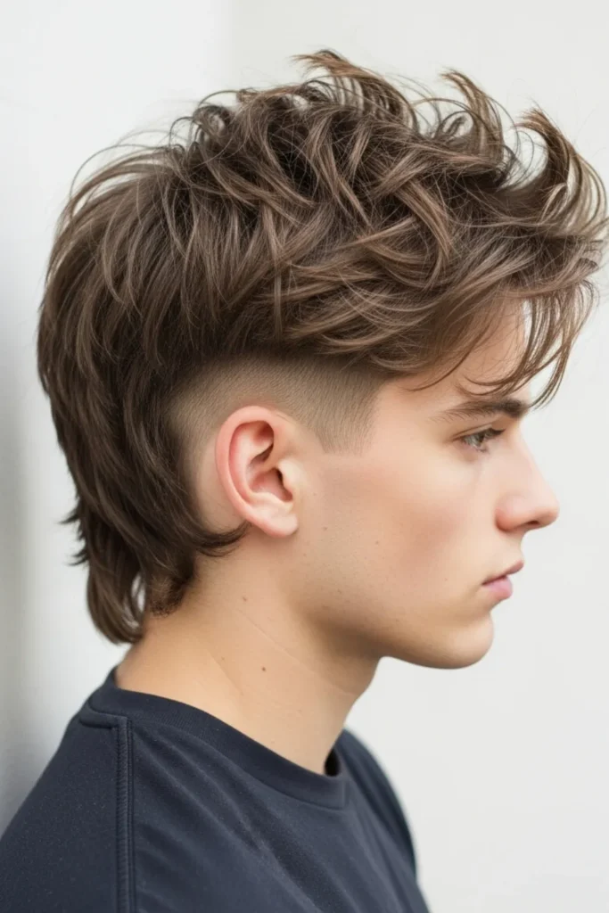 Shaggy Low Taper Fade Mullet