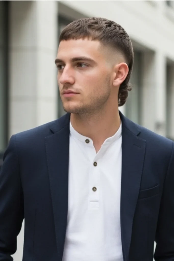 Short Low Taper Fade Mullet