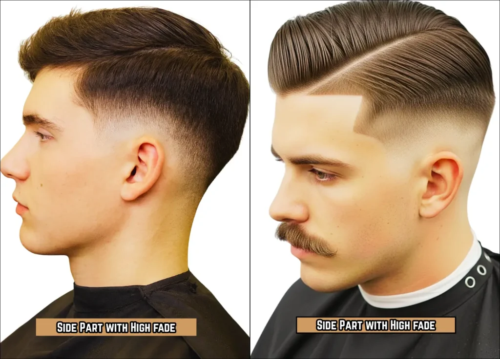 Side Part with Low Fade vs. High Fade