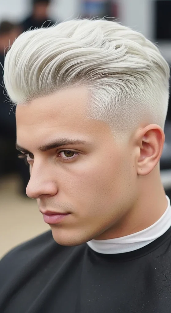 Bleached Low Bald Fade