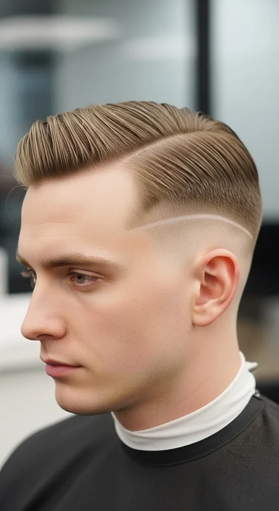 Combover with Low Bald Taper Fade