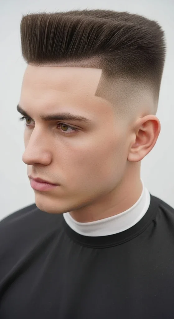 Flat Top with Low Bald Fade