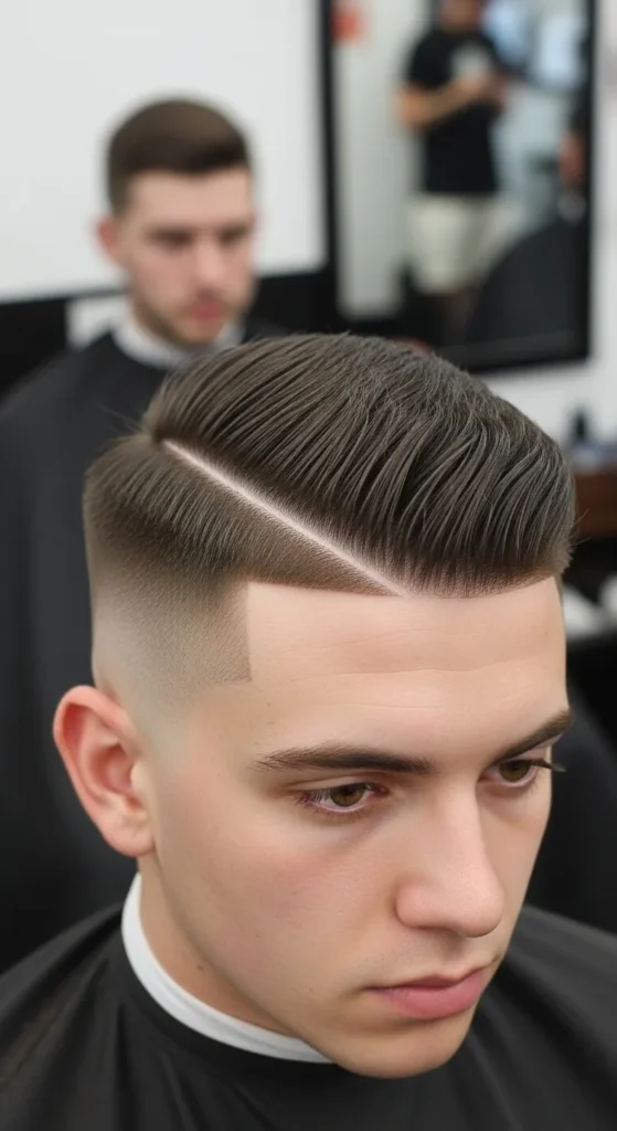 Low Bald Fade with Natural Part
