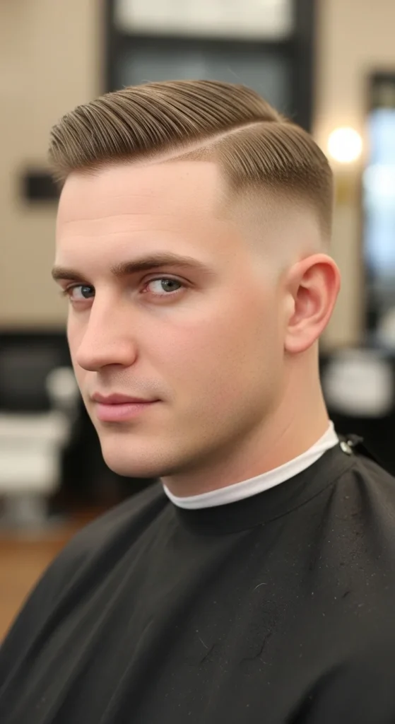 Side Part with Low Bald Fade